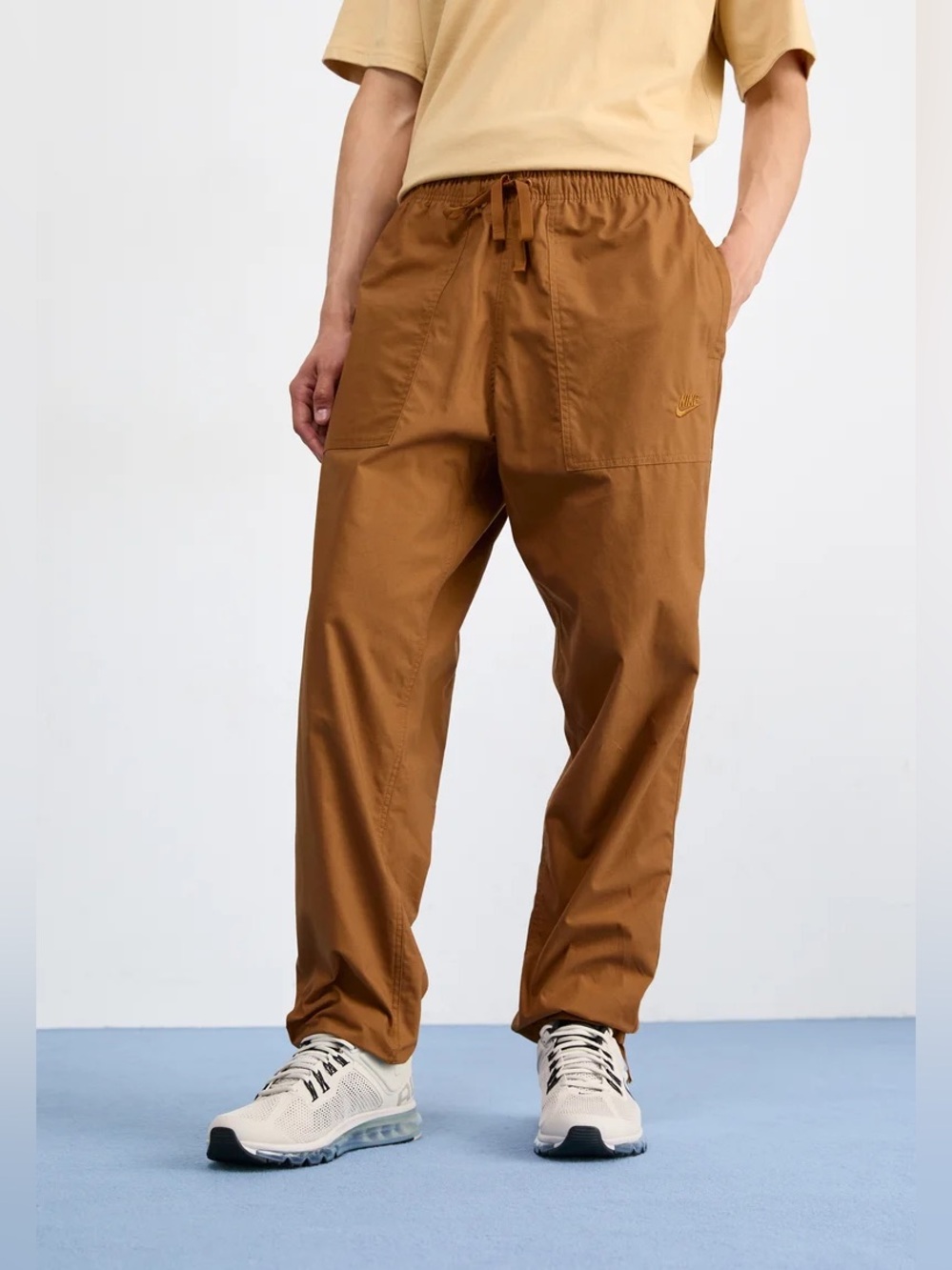 Nike Men’s Rust Brown Cargo Pants with Drawcord Waist